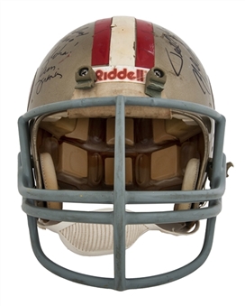 Randy Cross Game Used and Team Signed San Francisco 49ers Helmet (PSA/DNA Pre-Cert)